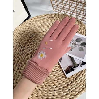 Găng tay nữ hình HOA CÚC phong cách Hàn Quốc chống nắng dễ thương cao cấp
