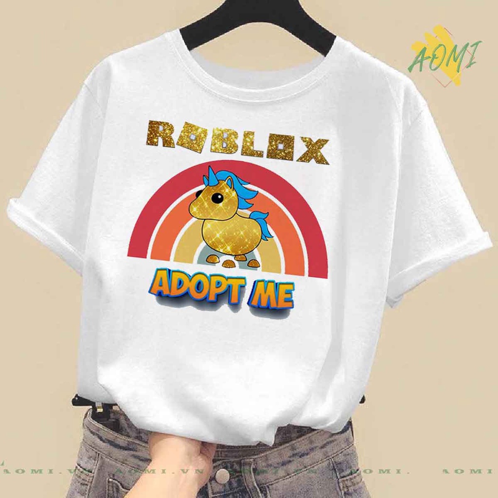 Áo Thun Roblox Unisex PhÔng TrẮng Nam NỮ Gia ĐÌnh CẶp ĐÔi Size TrẺ Em