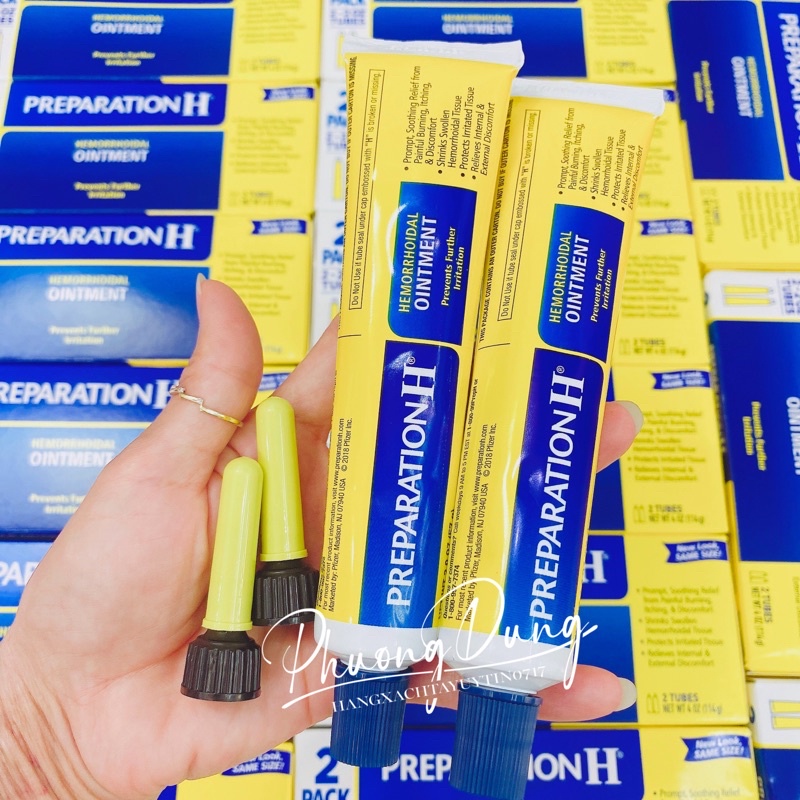 Kem bôi trĩ bỏng rát Preparation H Hemorrhoidal Ointment Suppositories ...