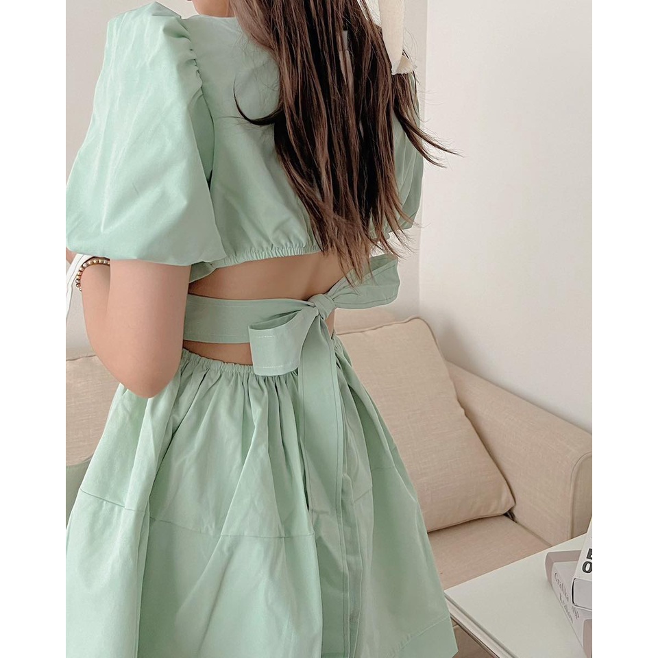 ĐẦM BO EO THẮT NƠ LƯNG NỮ THANH LỊCH, TÔN DÁNG MỀM MẠI | MEOINDAHOUSE