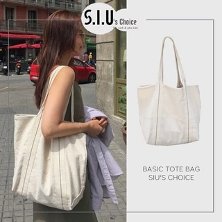 TÚI tole nữ vải canvas cao cấp dày dặn đeo vai đeo chéo túi xách nữ basic phong cách Hàn Quốc Siu's Choice- SIUBB11
