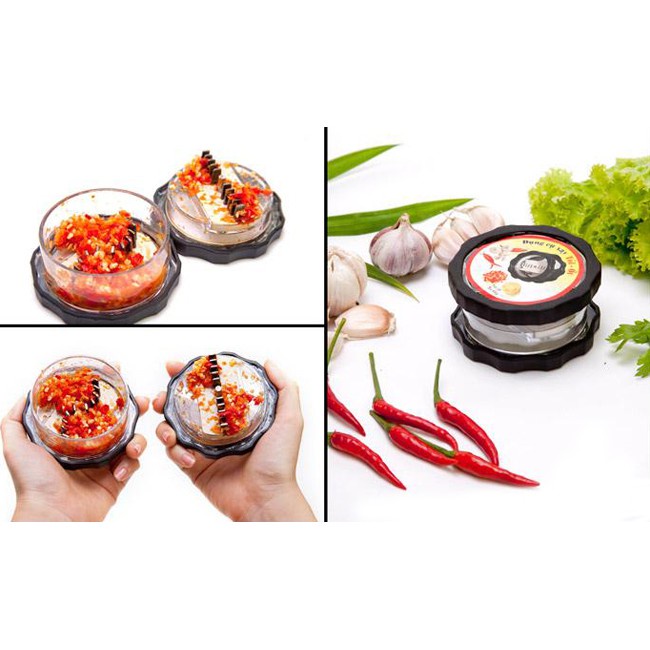 Dụng cụ xay tỏi ớt cầm tay mini tiện dụng trong nhà bếp