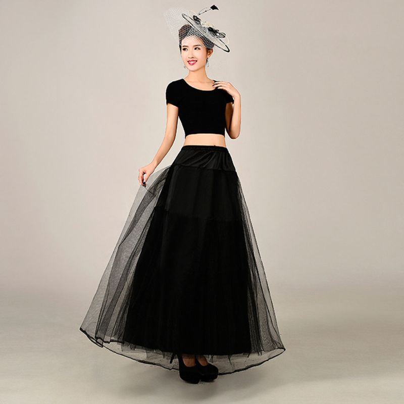 Vic 3 Lớp Lưới Cứng Mềm Hỗ Trợ Vòng Váy Cưới Lông Tơ Petticoat Cô Dâu Wedd