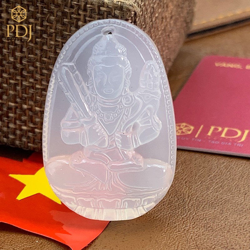 Ảnh Mặt phật bản mệnh Hư Không Tạng Bồ Tát - tuổi Sửu, tuổi Dần - tặng kèm dây dù đeo và hộp đựng - M000089 - Trang sức PDJ 2