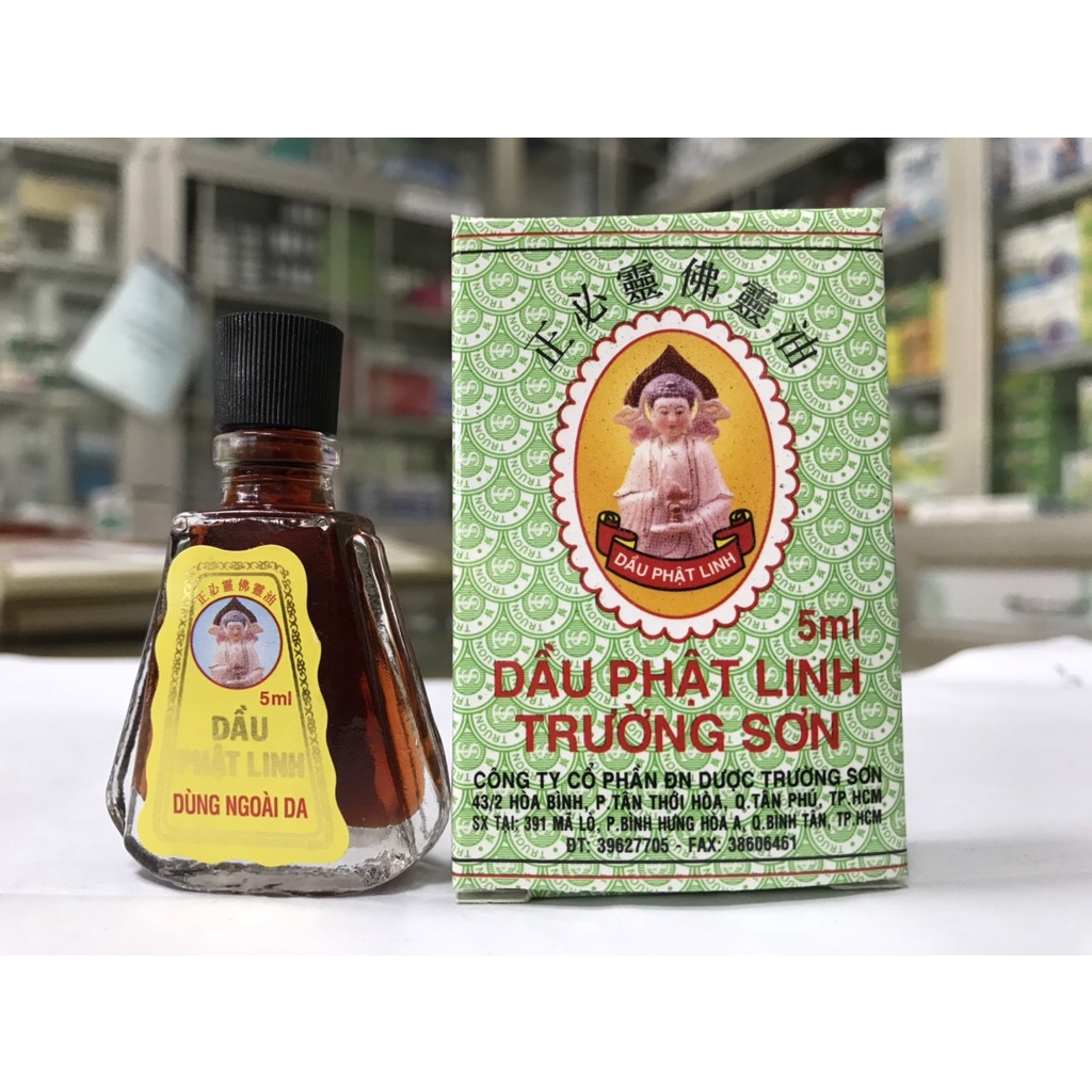 Dầu Phật Linh Trường Sơn chai 1.5ml - 5ml giảm cảm, nhức mỏi, sưng