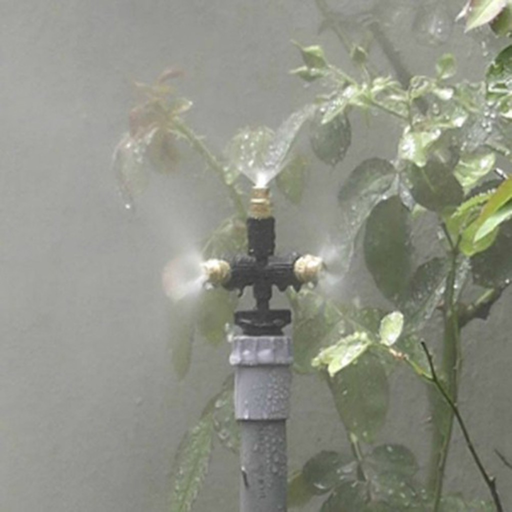 Béc Phun Sương 5 Hướng Đầu Đồng + Ren 21 Và Van Chống Rỉ