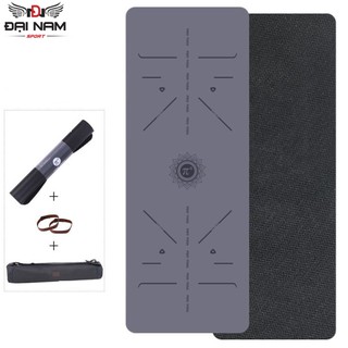 Thảm Tập Yoga Định Tuyến Cao Su Thiên Nhiên PD01 Chính Hãng Đại Nam Sport + Tặng Kèm Túi Và Dây Buộc