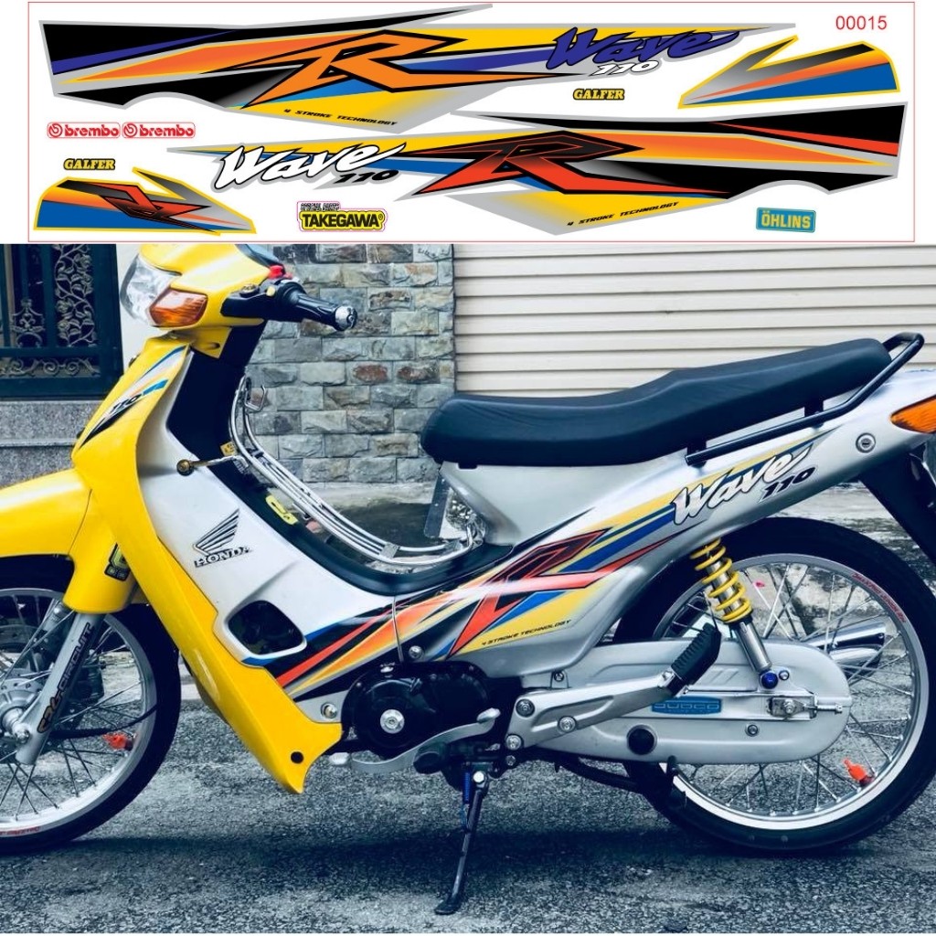 Tem Rời WAVE R 110 Vàng Bạc Chế Cao Cấp 3 Lớp mẫu 00015 - Decal 86 ...