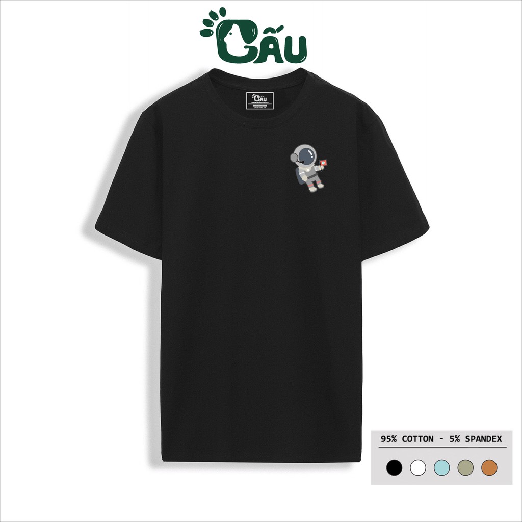 Áo thun Nam GẤU 194 cổ tròn tay ngắn vải coton co dãn, dày dặn, form regular fit – Phi Hành Gia