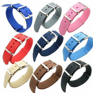 Dây đeo đồng hồ nylon Sọc NATO 18/20 mm cho DW, phong cách quân sự, thay thế cổ điển