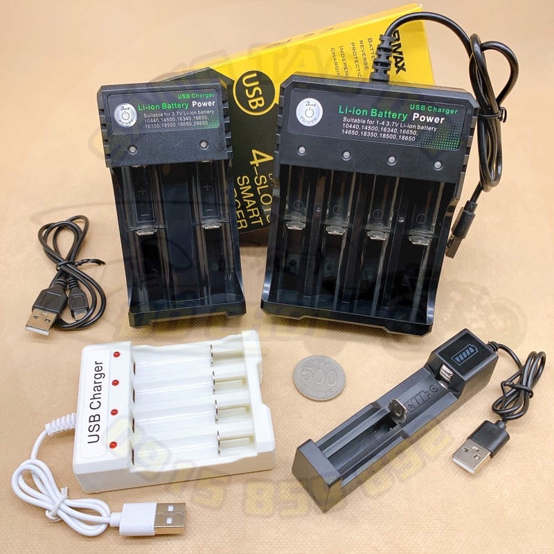 Bộ Sạc Pin Đa Năng Đầu USB - Sạc Pin 18650 14500 26650 AA AAA Tự Động ...