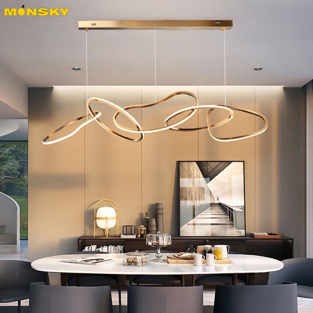 Đèn thả MONSKY COBER 5 vòng kiểu dáng độc đáo trang trí nội thất hiện đại [ẢNH THẬT 100%].
