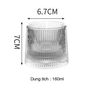 Ly thủy tinh uống rượu cao cấp 170ml - cốc đế lồi sang trọng, dày dặn đẹp mắt
