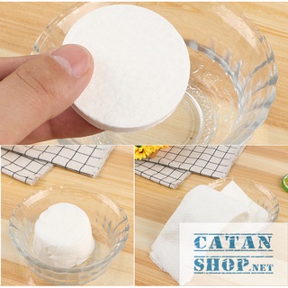 Khăn Du Lịch cotton dạng nén dùng 1 lần (30 * 60 cm),  Thấm Nước Tốt GD580-KtamN-xanh