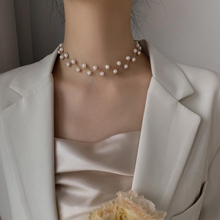 Vòng cổ ngọc trai nữ, choker ngọc trai thời trang phong cách vintage - Happy Life 4U