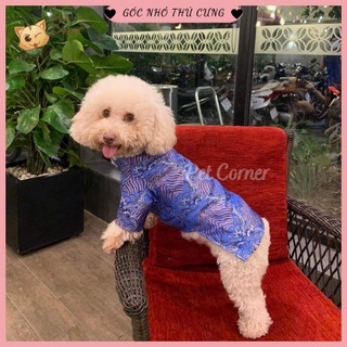 [HOT] Quần áo Tết cho chó mèo, áo dài vải gấm cho thú cưng 💖