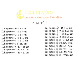 Túi Zip Chỉ Đỏ Túi zipper Viền Đỏ Bấm Miệng Trong Suốt Bịch Zip Nhiều Kích Thước Ziplock