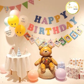 Dây chữ happy birthday hàn quốc trang trí sinh nhật cho bé trai, bé gái đẹp, Yến Nhi Shop