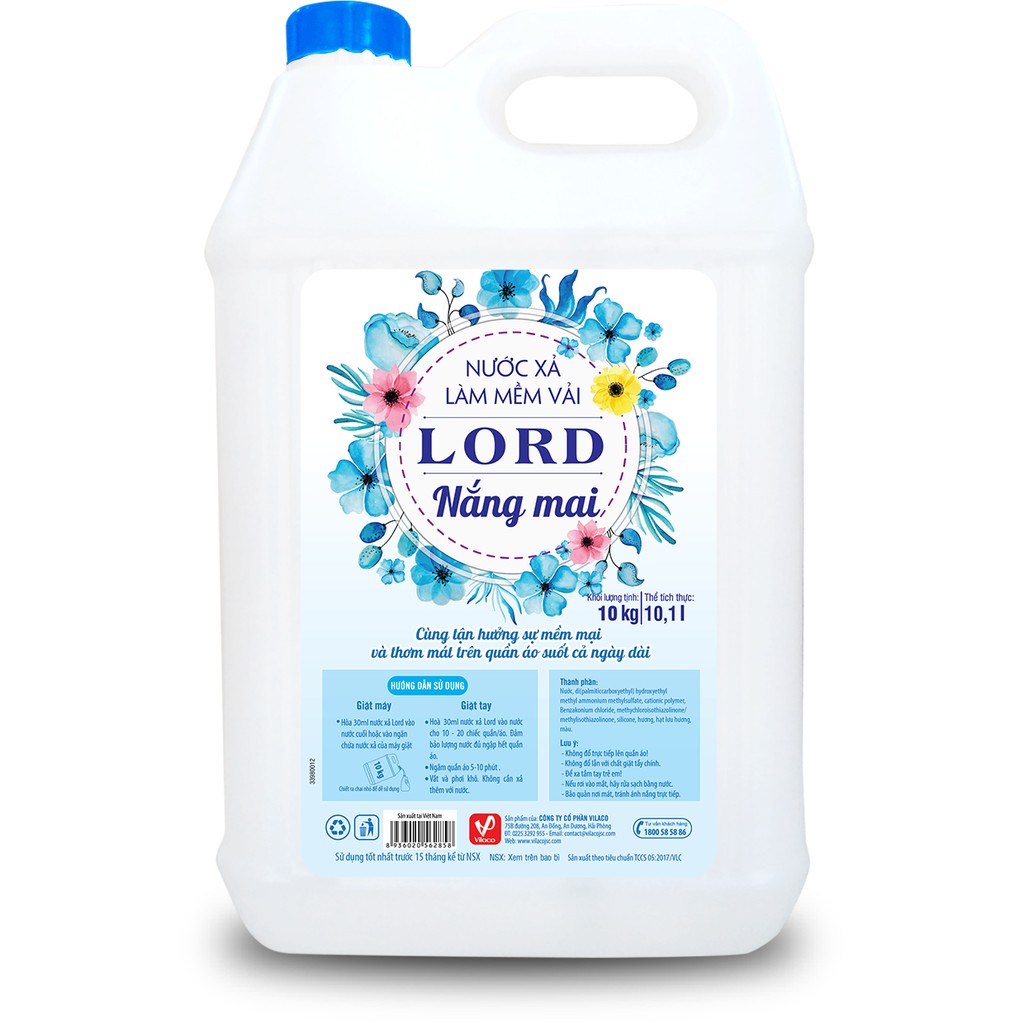 Ảnh Nước xả vải Lord hương nắng mai (xanh) 9.36kg 1