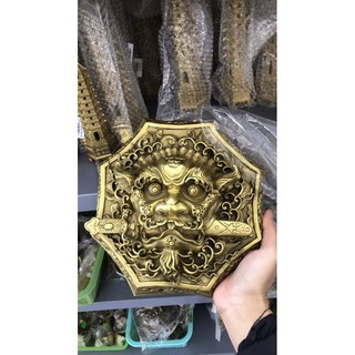 Mặt Hổ Phù Cỡ Lớn 25cm bằng đồng dày nặng đẹp vật phẩm phong thuỷ