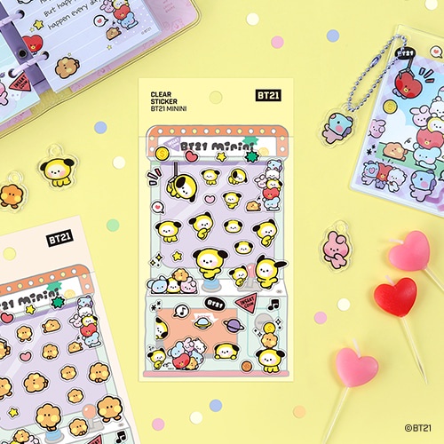 [CHÍNH HÃNG] MONOPOLY LINE FRIENDS BT21 MININI CLEAR STICKER HÌNH DÁN ...