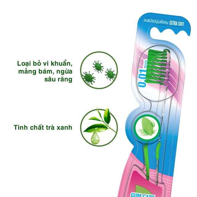 Ảnh Bàn chải Oral-B tinh chất Trà Xanh/ Trà Đen vỉ 3 cây (Mua 2 tặng 1) 3