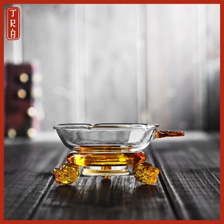 Lọc Trà Thủy Tinh Chịu Nhiệt Có Chân Đế - 2 Màu Xanh Và Vàng
