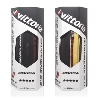 Vỏ xe đạp đua Vittoria Corsa 700x25C 320 TPI hông vàng(Chiếc)