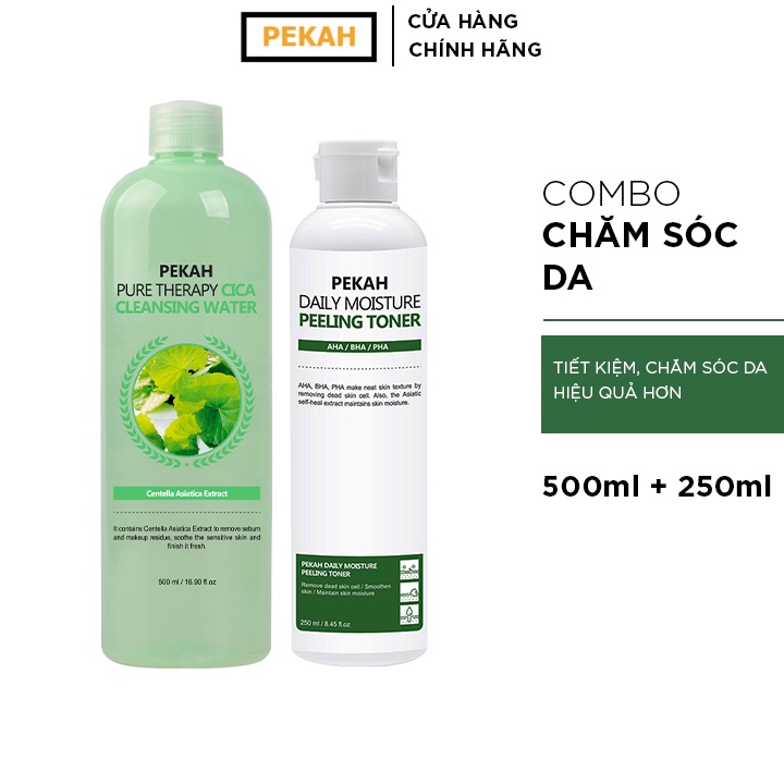 Ảnh Combo Nước Tẩy Trang Ngăn Ngừa, Giảm Mụn PEKAH 500ml Và Nước Hoa Hồng Cải Thiện Mụn Ẩn PEKAH 250ml 2