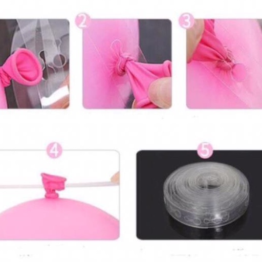Dây kết bóng, dây nhựa gài bóng xoắn nghệ thuật trang trí sinh nhật, sự kiện - Kem Shop K17