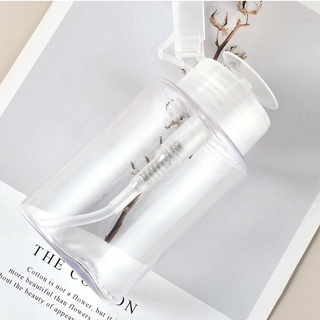 (200ml) Chai Đựng Nước Tẩy Trang Trong Suốt Có Nút Nhấn Tiện Lợi 200ml