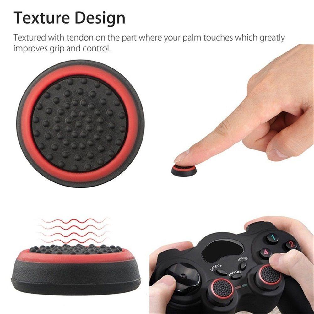 NKSFX 4 Chiếc Nắp Cần Điều Khiển Thay Thế Analog 360 Silicone Bộ Điều Khiển Phụ Kiện Cho PS3 PS4 XBOX Một