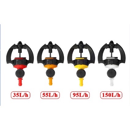 Béc tưới SD9000 liền van, béc phun mưa tưới cây, chống côn trùng, có van điều chỉnh lưu lượng tưới