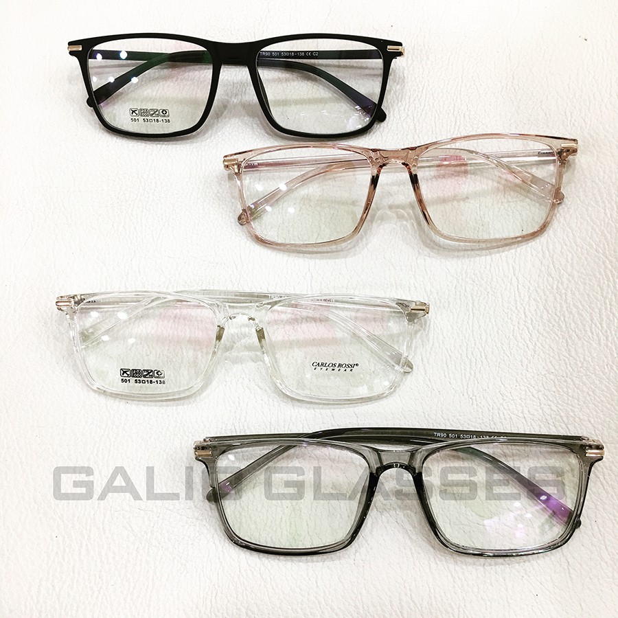 Ảnh Gọng kính cận nam nữ nhựa dẻo vuông to nhiều màu thời trang LANI 501 lắp mắt cận có độ theo yêu cầu 3
