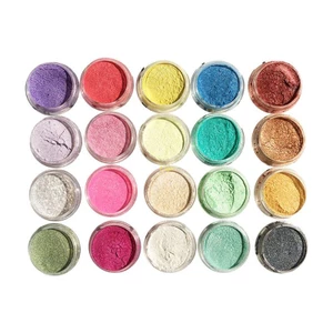 Set 20 Túi Bột Kim Tuyến Lấp Lánh Nhiều Màu Sắc Để Trang Trí Mặt