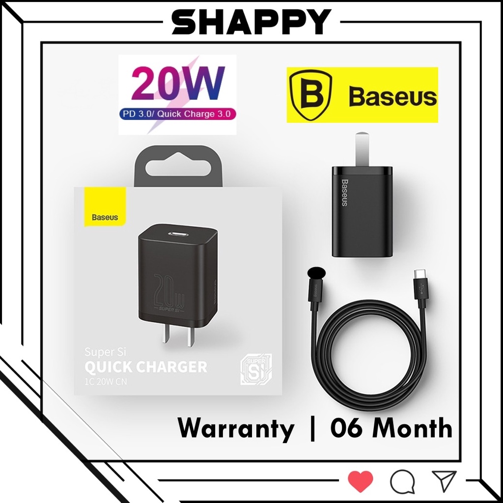 Bộ Sạc Nhanh 20W Baseus Cổng IPhone - Bảo Hành 06 Tháng [Shappy Shop ...