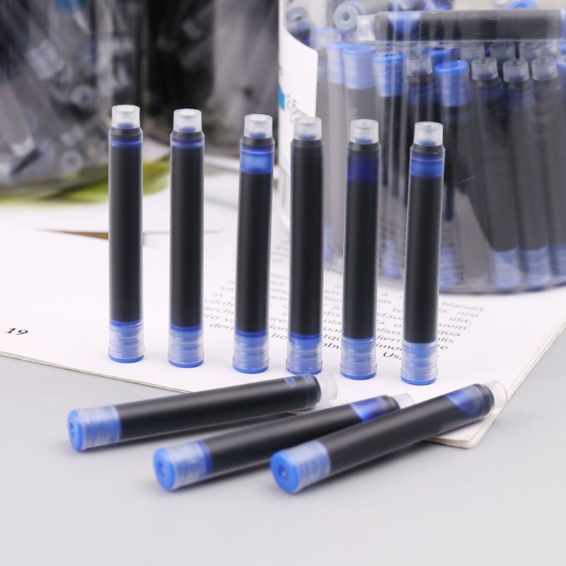 100pcs Jinhao Universal Black Blue Fountain Pen Ink Sac Cartridges 2.6mm Refills