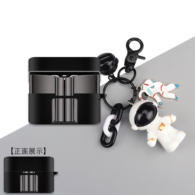 Vỏ Bảo Vệ Hộp Sạc Tai Nghe CC Pro2 Màu Trơn Kèm Móc Khóa Hình Gấu / Pikachu Xinh Xắn