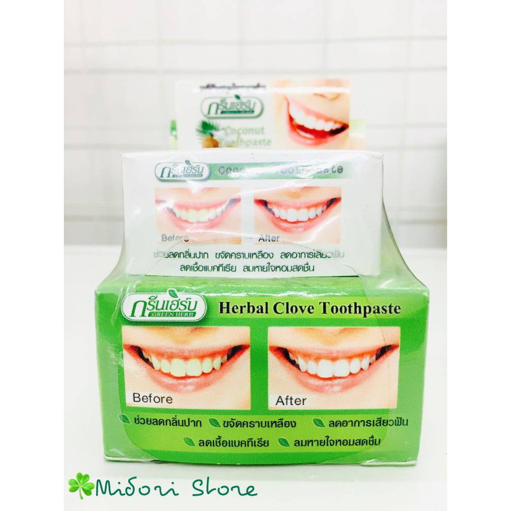 Kem trắng răng Thảo dược Herbal Clove Toothpaste Thái Lan Shopee Việt Nam