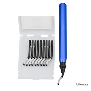 Bộ dụng cụ cắt kim loại / đồng / nhựa / nhôm / gỗ với tay cầm xoay và 10 lưỡi dao chuyên dụng