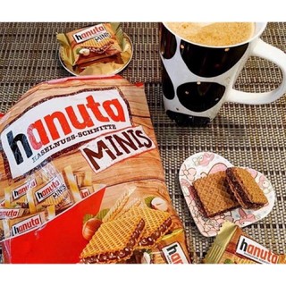 Bánh xốp kẹp socola hạt dẻ Hanuta minis Đức 200g