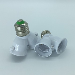(freeship) Đuôi đèn e27 chia làm 2 bóng 45 độ Đầu chia đôi gắn 2 bóng đèn