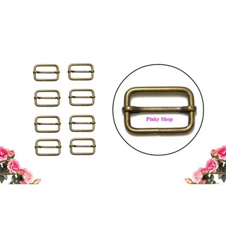 Khoen tăng giảm chữ nhật 2cm màu đồng loại tốt tăng giảm dây đeo túi xách balô Pinky Shop mã KTGD02