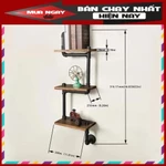 [GIÁ GỐC] kệ treo tường gỗ 3 tầng kệ ống nước decor vintage bằng ống sắt độc lạ bền đẹp trang trí phòng khách sáng tạo — ảnh 2