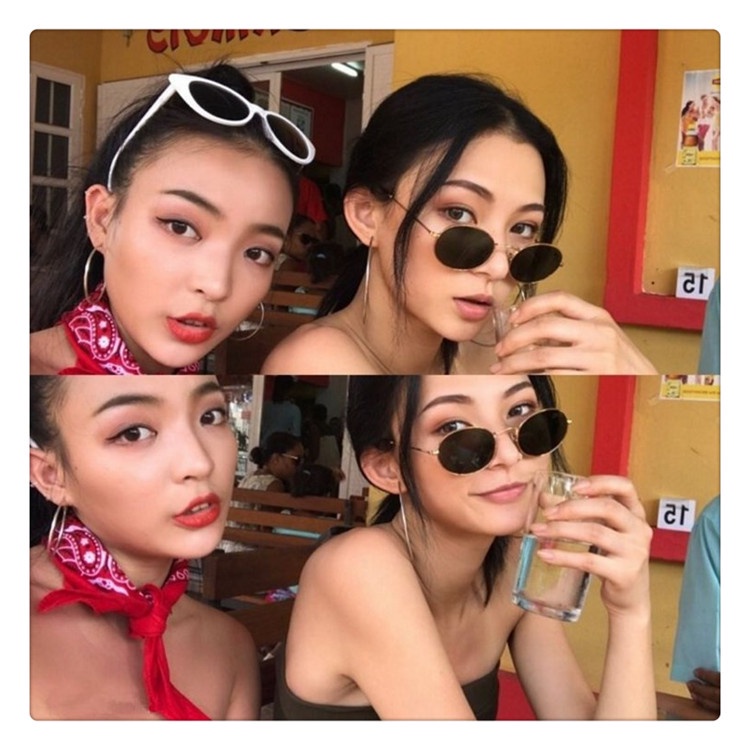 Kính Râm Thời Trang Tròn Thầy Bói Tin Hin Phong Cách Ulzzang Hàn Quốc Horizon