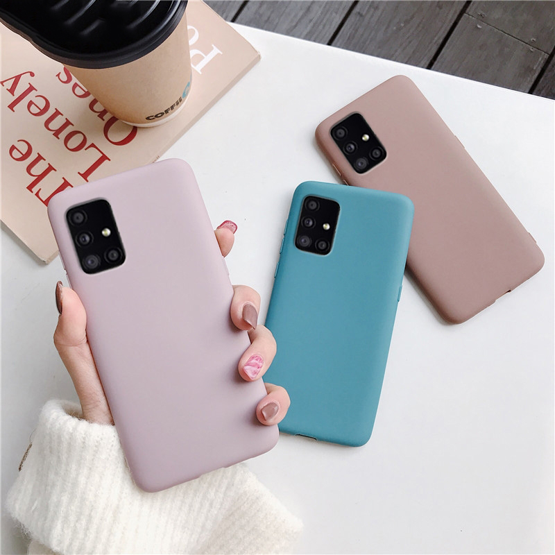 Ốp Lưng Silicone Màu Trơn Thời Trang Cho Samsung Galaxy A42 M51 S20 Fe