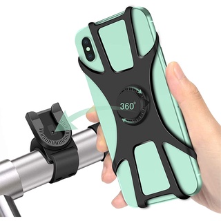 Giá đỡ điện thoại xe đạp, 360° Giá đỡ điện thoại xoay cho xe đạp, Giá đỡ điện thoại xe máy bằng silicon đa năng Tương thích với iPhone 12 Pro Mini Pro Max XR 8 7 6 Plus, Điện thoại Galaxy S10 S20,4-6,5 "
