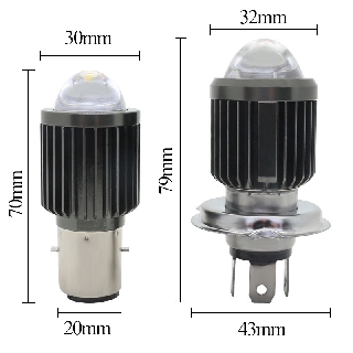 Đèn Pha LED BA20D H4 2000lm Siêu Sáng Màu Trắng Chuyên Dụng Cho Xe Máy Scooter
