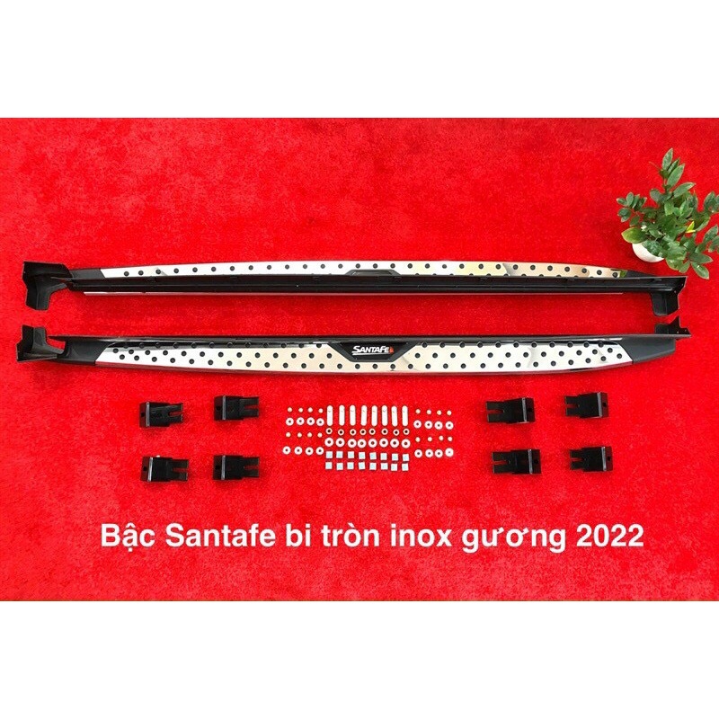 Bậc lên xuống xe Hyundai Santafe 2019 - 2026, Mẫu Chấm Bi cao cấp, bền bỉ chắc chắn