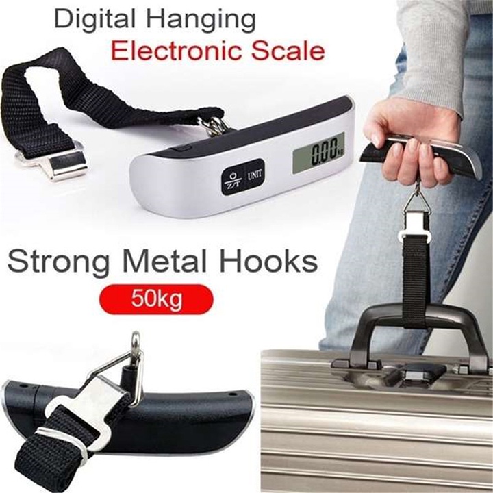 Cân điện tử cầm tay max 50kg , Cân điện tử du lịch , đi chợ bỏ túi gọn nhẹ